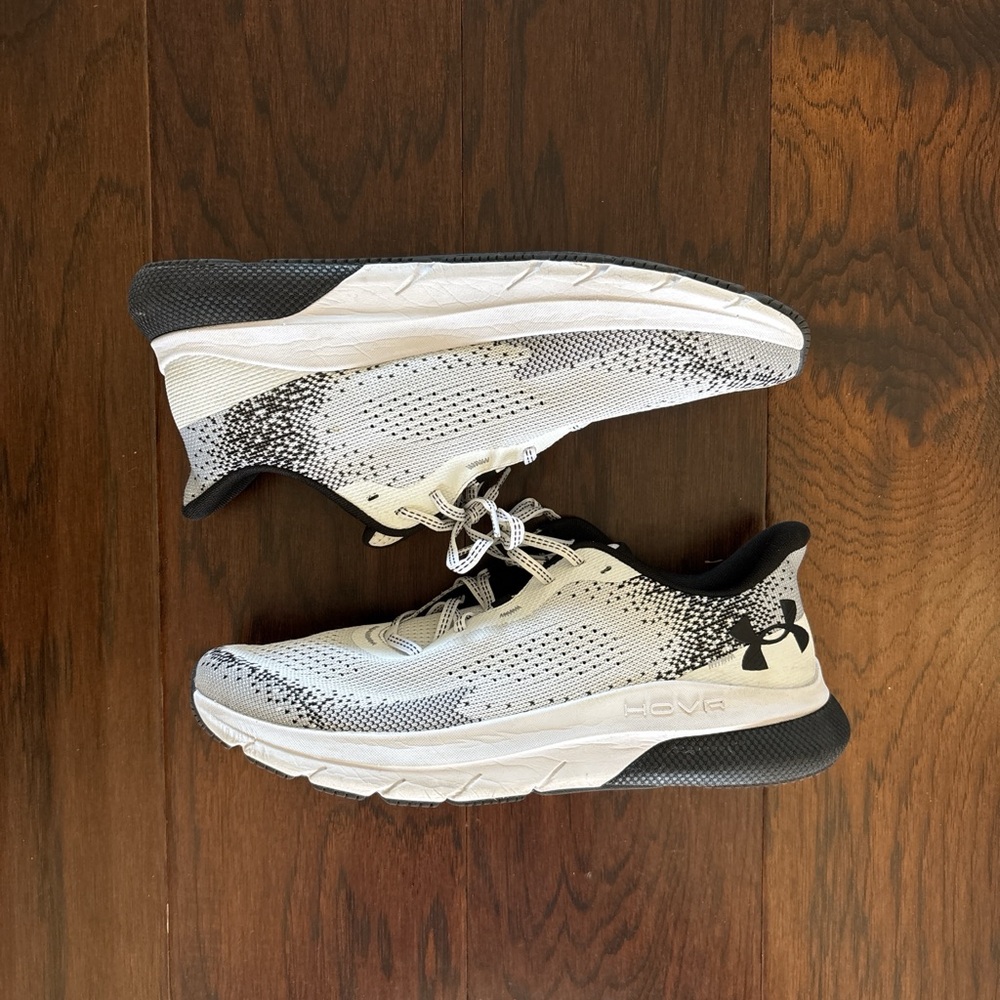 Under Armour Hovr Black and White Athletic Sneakers
